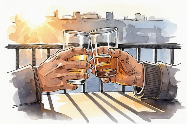Vermut al sol en una terraza de Chueca Madrid en invierno